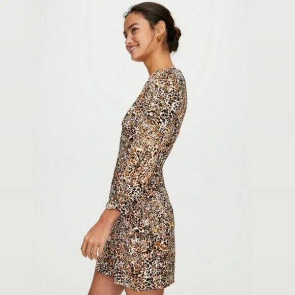 Aritzia Wilfred Baroque Dress In Giselle/Bison Size 2 - Picture 3 of 9